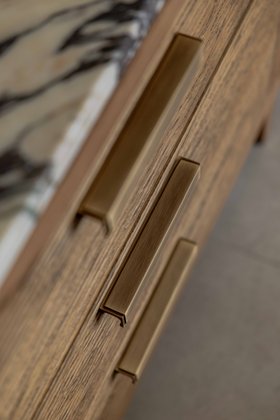 Felix Pull Handle 192mm - Dark Brushed Brass