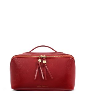 Soho Large Patent Crackle Makeup and Wash Bag in Crimson