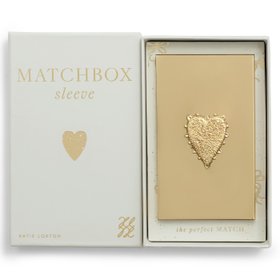 Gold Heart Matchbox Sleeve Cover