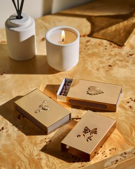 Gold Bow, Bee & Heart Matchbox Sleeve Covers
