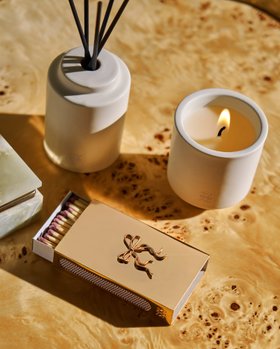 Gold Metal Bow Matchbox Sleeve Cover