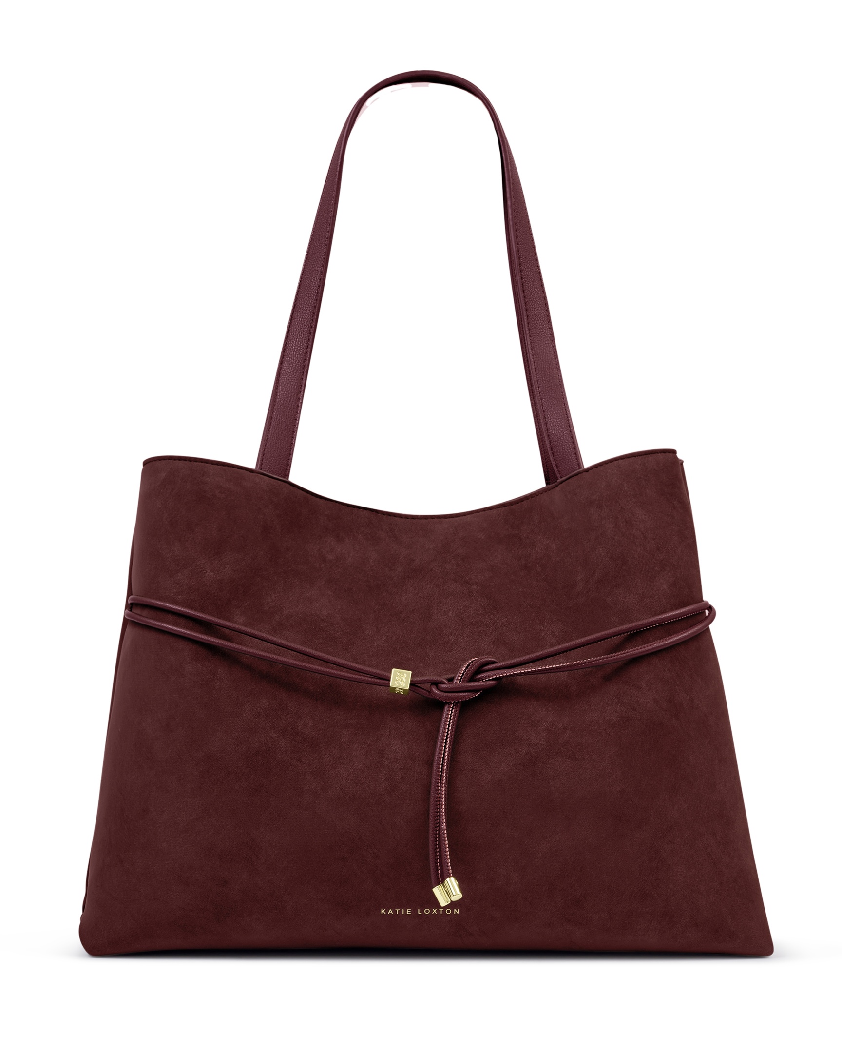 Lori Suedette Tote Bag in Cherry Red