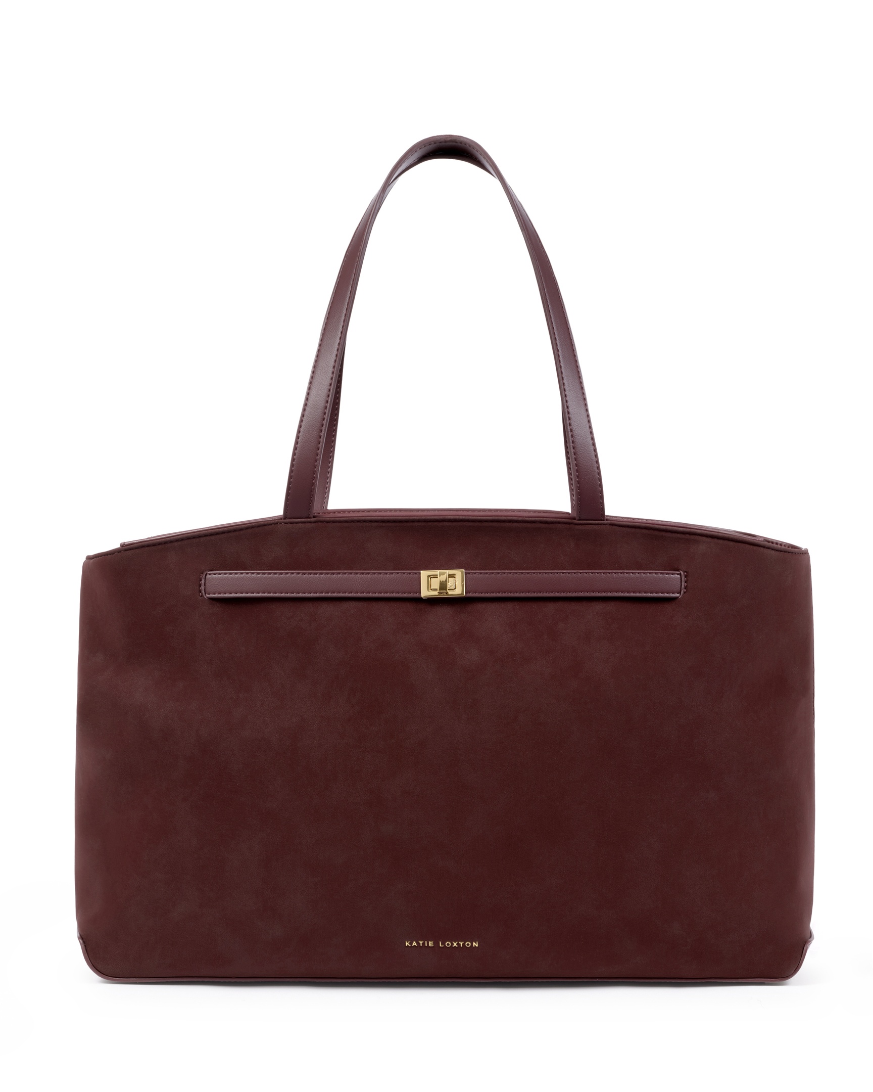 Orin Suedette Tote Bag in Cherry Red