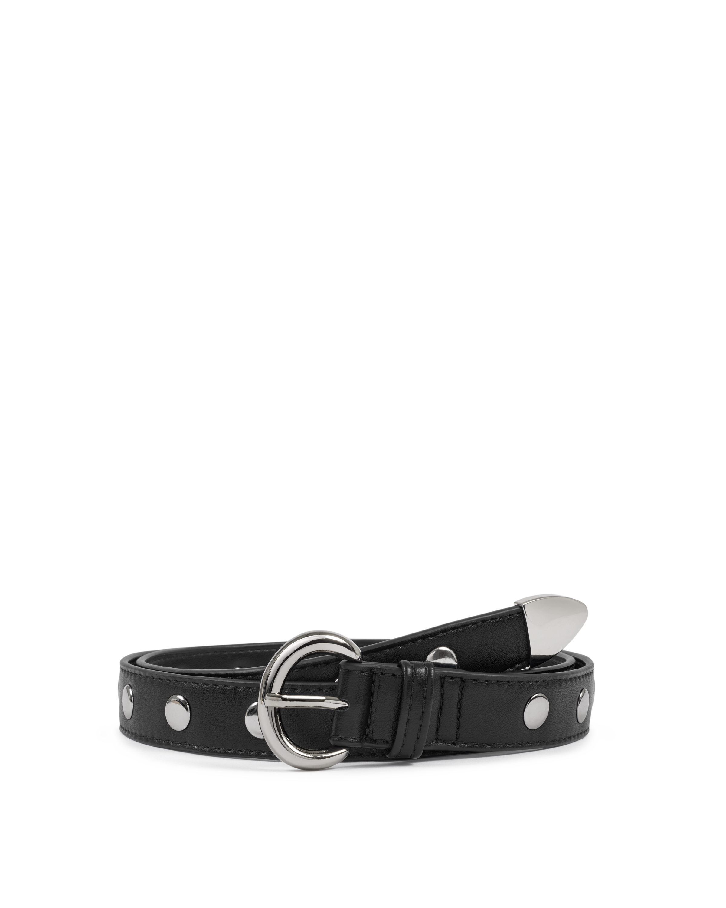 Studded Buckle Belt in Black