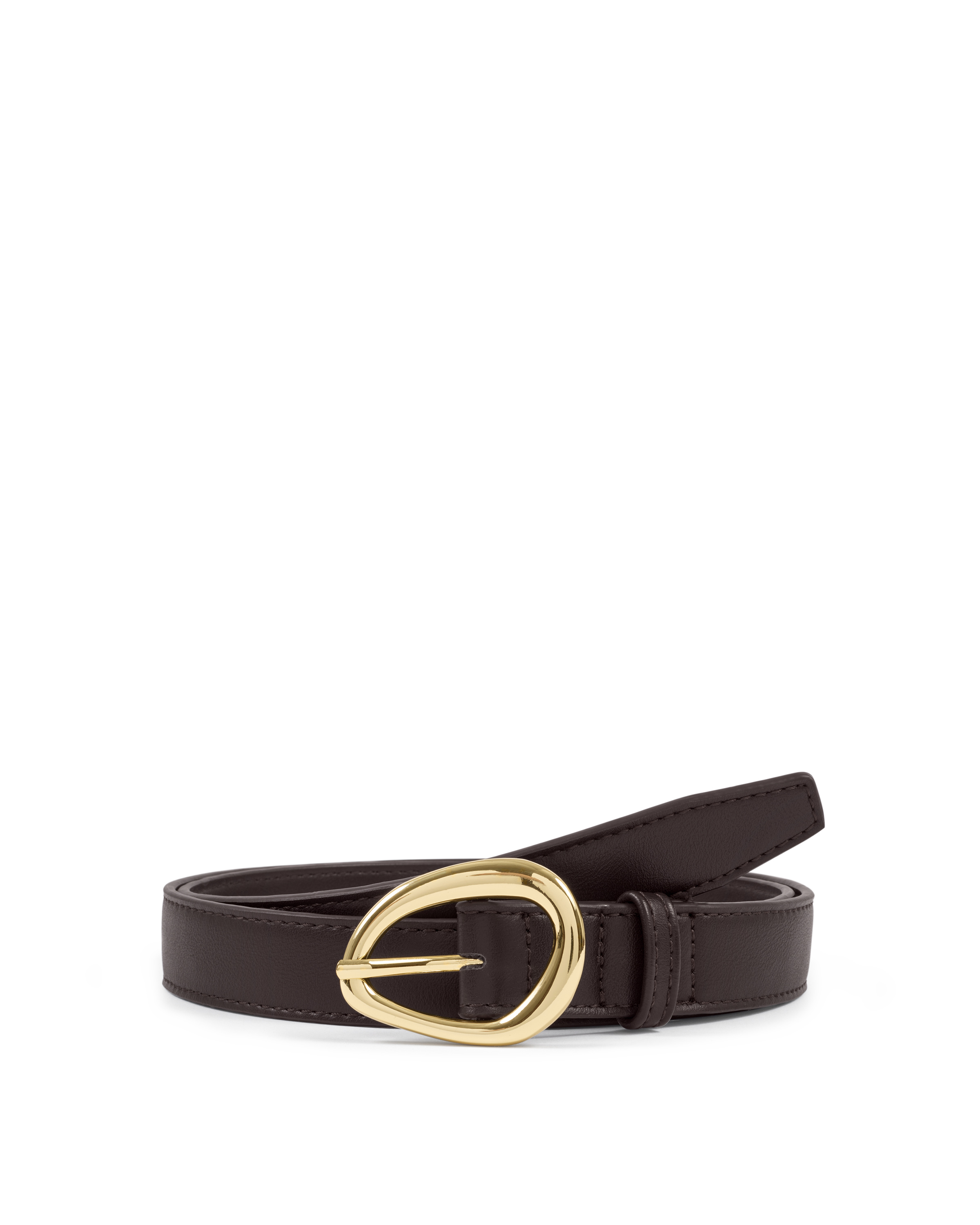 Organic Buckle Belt in Bitter Chocolate