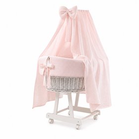 Mia Pink Canopy Crib