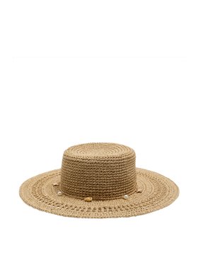 Shell Detail Floppy Fedora Hat