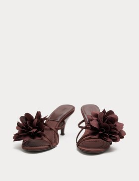 Corsage Stiletto Heel Mules