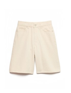 Cotton Rich Denim Striped Bermuda Shorts