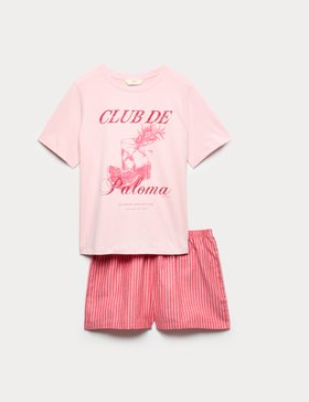 Cotton Rich Printed Shortie Set