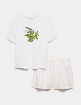 Cotton Rich Printed Shortie Set