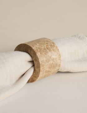 Set of 4 Stone Napkin Rings