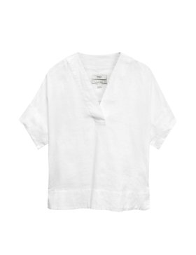 Pure Linen V-Neck Popover Top