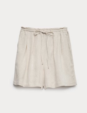 Linen Rich High Waisted Shorts