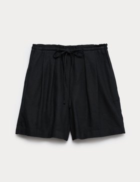 Linen Rich High Waisted Shorts