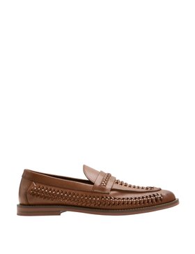 Leather Woven Loafers