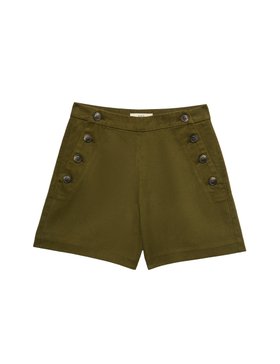 Lyocell Rich Button Detail Shorts