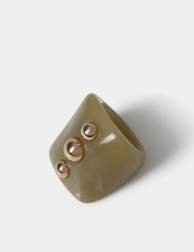 Studded Chunky Resin Ring