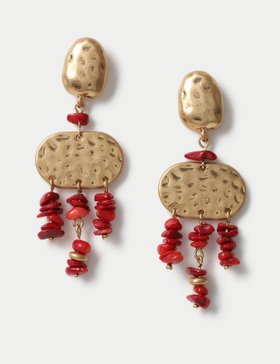 Textured Chipping Drop Earrings