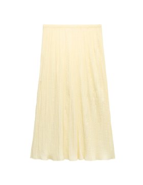 Textured Pleated Midaxi Skirt