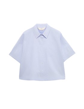 Pure Cotton Woven Stripe Collared Pyjama Top