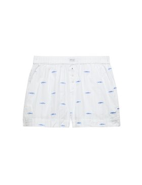 Poplin Embroidered Sardines Pyjama Shorts