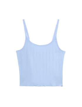 Pure Cotton Pointelle Lace Cami Pyjama Top