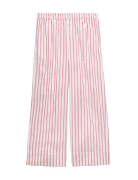 Pure Cotton Striped Wide Leg Pyjama Bottoms