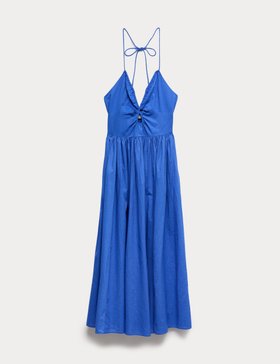 Pure Cotton Cutout Midaxi Beach Dress