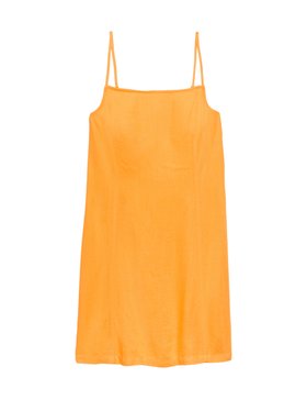 Square Neck Mini Shift Dress with Linen