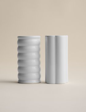 Set of 2 Glazed Bud Vases