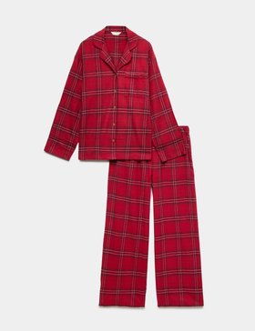 Pure Cotton Checked Matching Family Christmas Pyjama Set