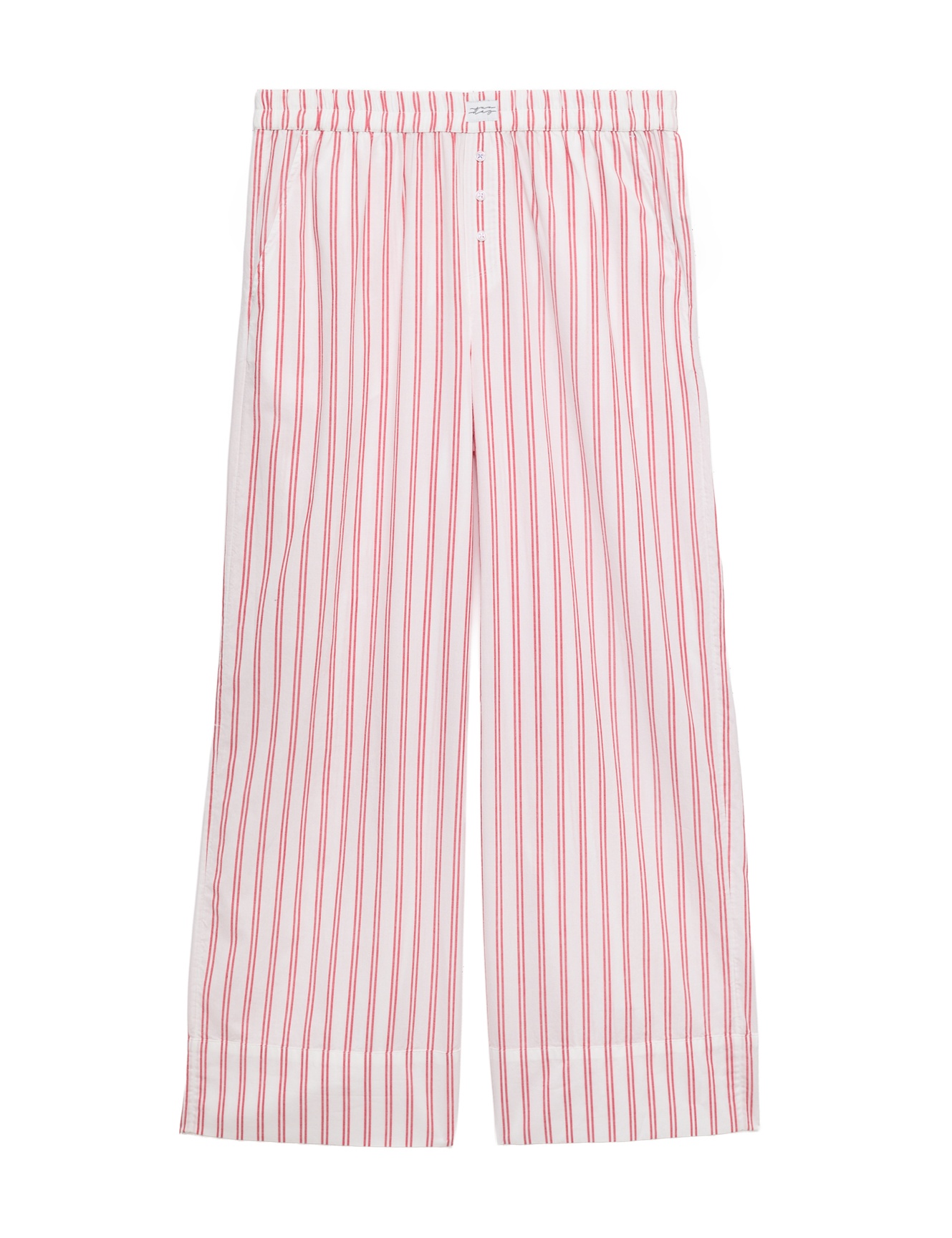 Pure Cotton Striped Wide Leg Pyjama Bottoms