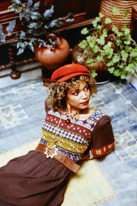 Magic Carpet Ride Collection Brown Ember Folk Maxi Dress 5