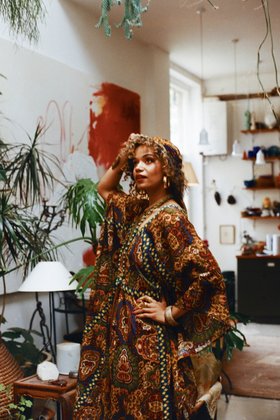 Magic Carpet Ride Collection Saffron Skies Kaftan Dress 6