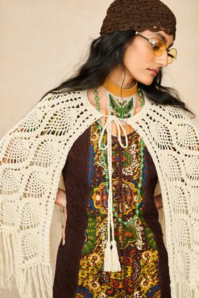 Cassia Cream Crochet Cape Magic Carpet Ride 5