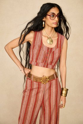 Seraphine Lurex Stripe Vest Magic Carpet Ride 1