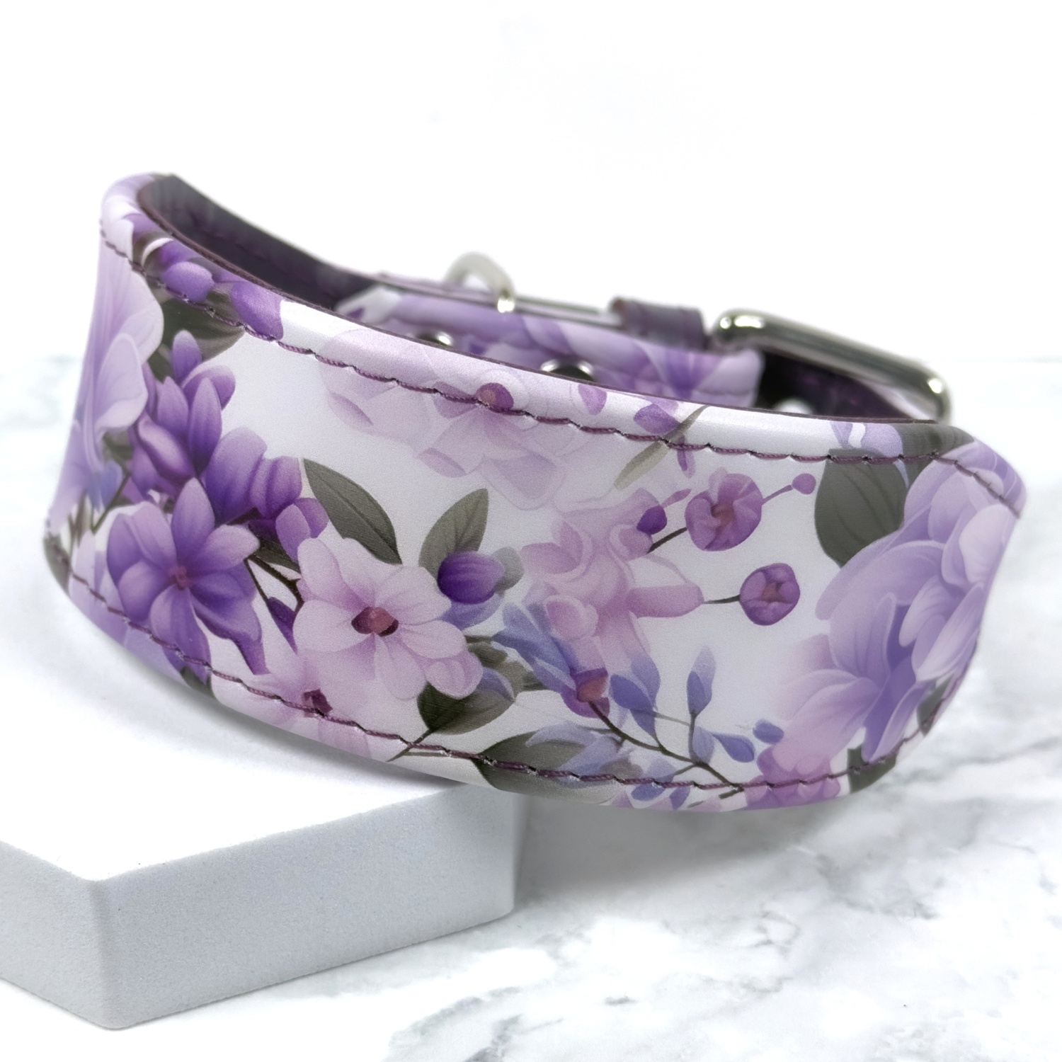 Lilac Bloom Printed Sighthound Collar Petiquette