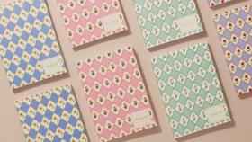Luxe Pattern Notebook - Lilac Flowers - A5 Softcover