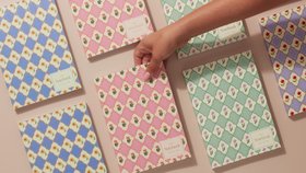 Luxe Pattern Notebook - Blue Flowers - A5 Softcover
