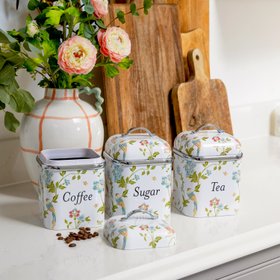 3 Tin Canister Set – Laura Ashley Kitchen Storage
