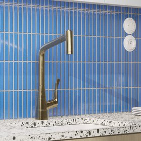 Kaji Border - Japanese Porcelain Wall Tile - Sapphire