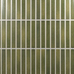 Kaji Border - Japanese Porcelain Wall Tile - Vintage Green