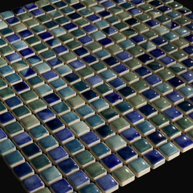 Komasu - Japanese Porcelain Wall Tile - Kingfisher Blue