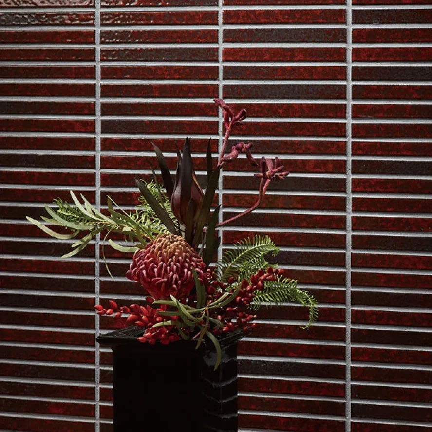 Kuroaya - Japanese Porcelain Wall Tile - Red