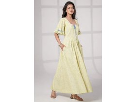 Mori Lemon Print Maxi Dress