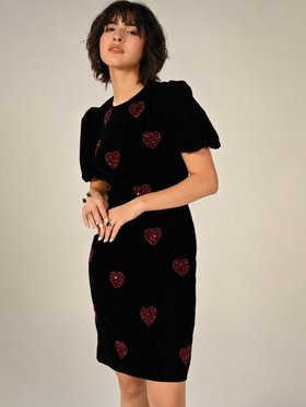 Rosheen Heart Handembellished Dress