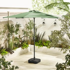 Vertical Green Garden Parasol & Base Set