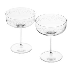 Silver Birch Coupe Set of 2 / Emma Britton Decorative Glass Designer