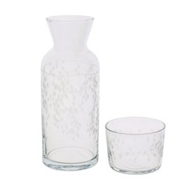 Silver Birch Mini Carafe & Glass Set / Emma Britton Decorative Glass Designer